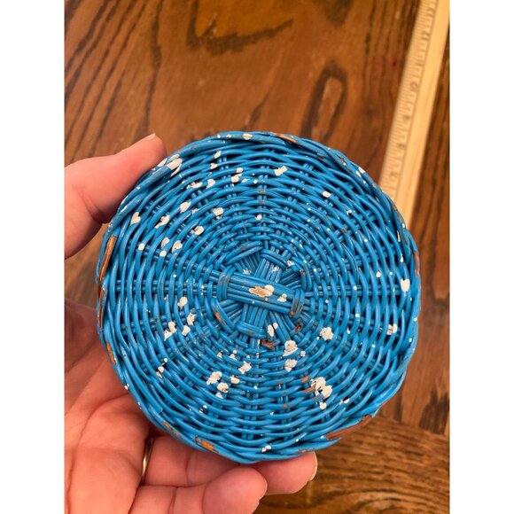 Vintage Wicker Splatter Coffee Pot - Picture 2 of 8